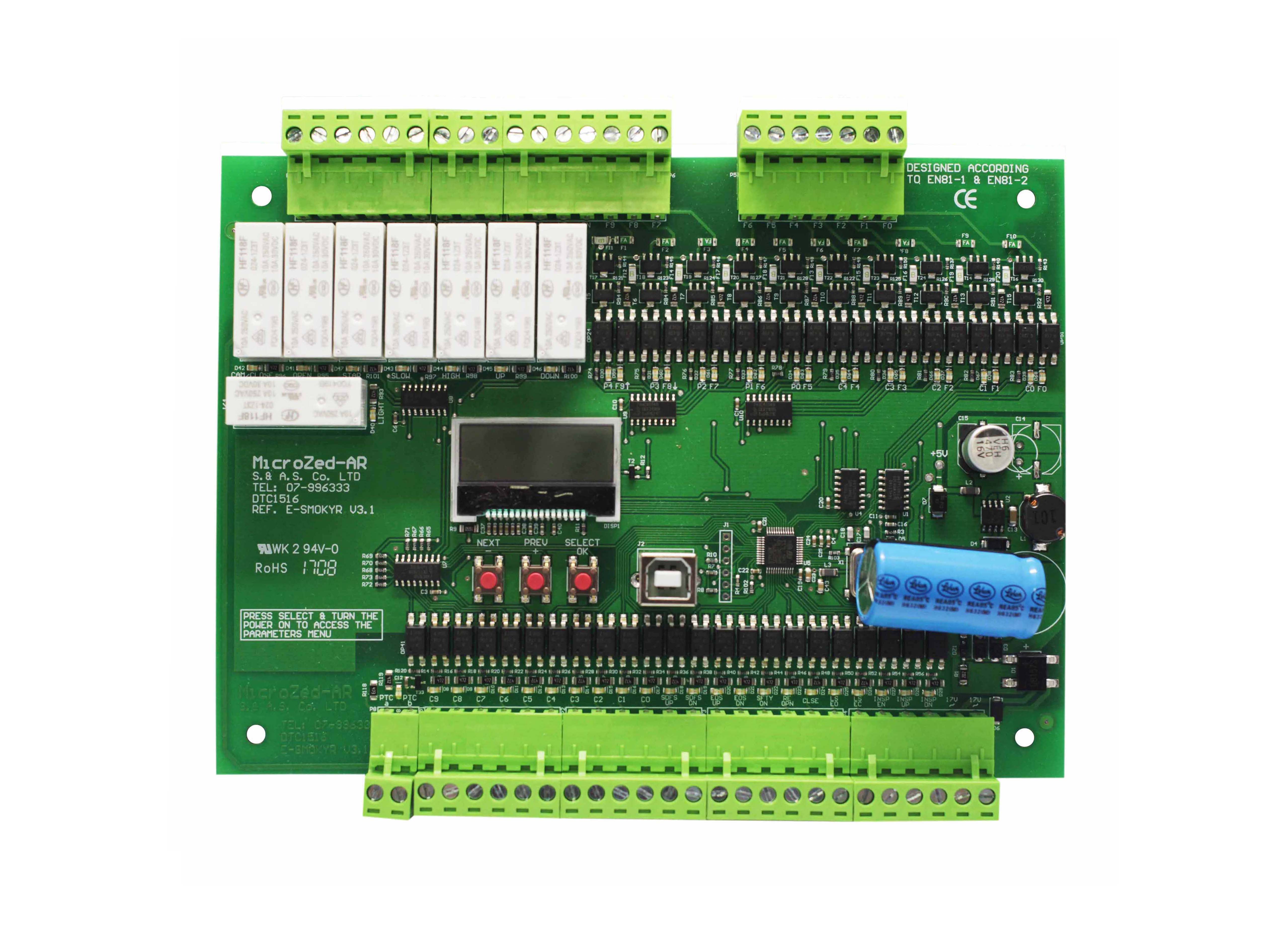 ELEVATOR  CONTROLLER  10  STOPS  APB WITH  RELAYS</br>MICROZED AR  V3.1