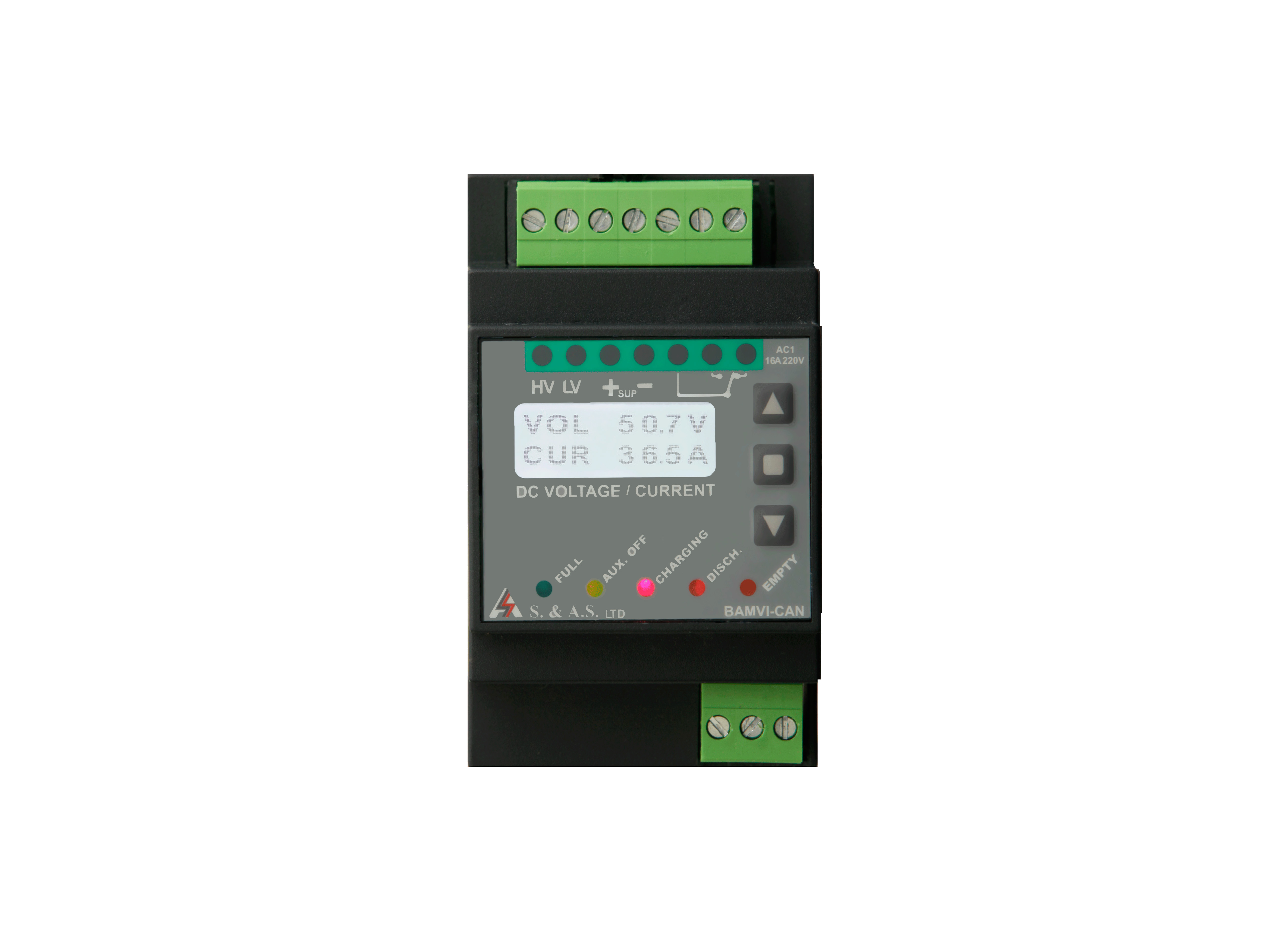 DIGITAL  BATTERY  VOLTAGE  & CURRENT  MONITOR W CAN BUS</br>BAMVI/CAN