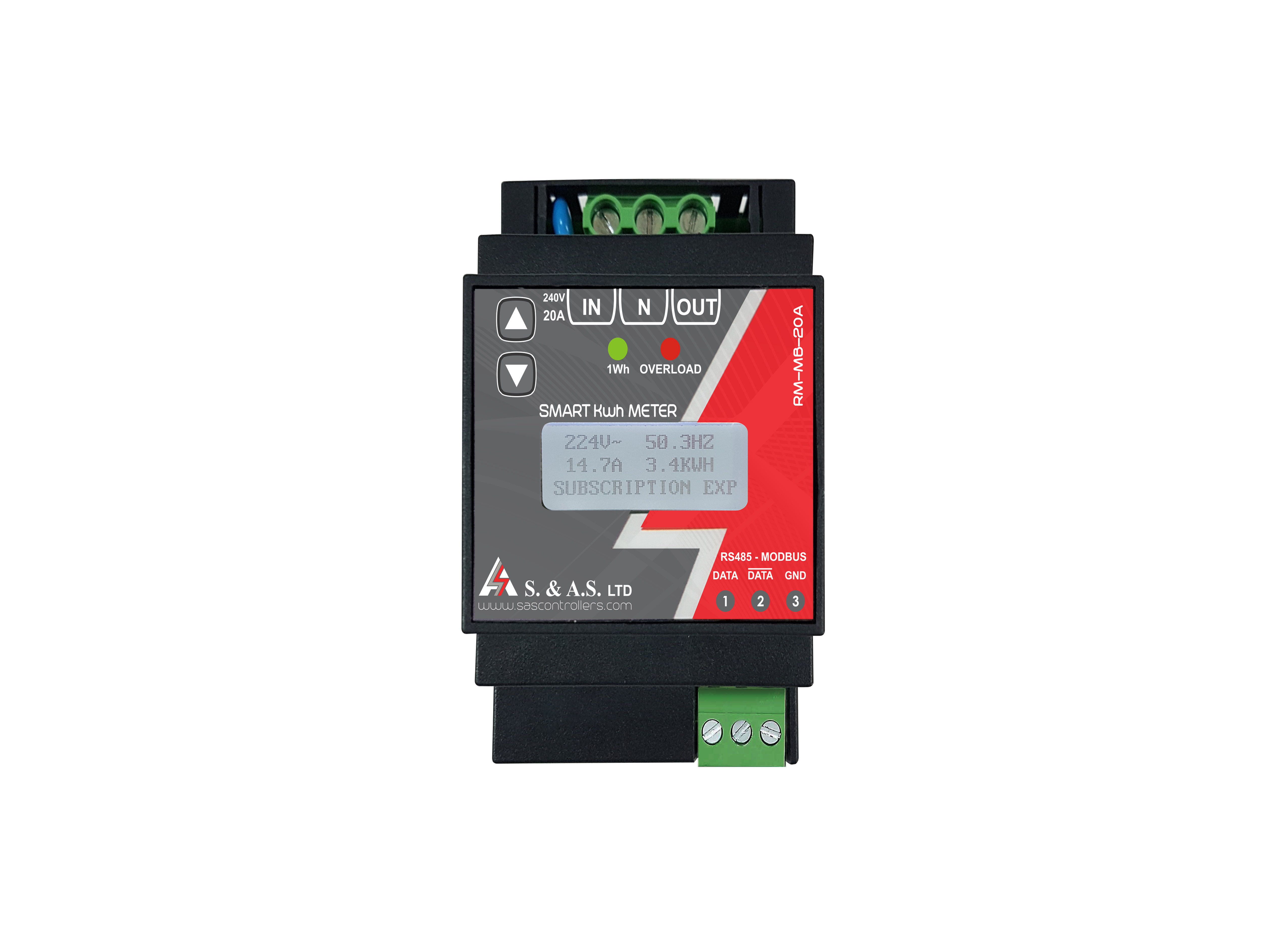 SMART   KWHMETER   WITH   RS485   (MODBUS)</br>RM-MB-20A