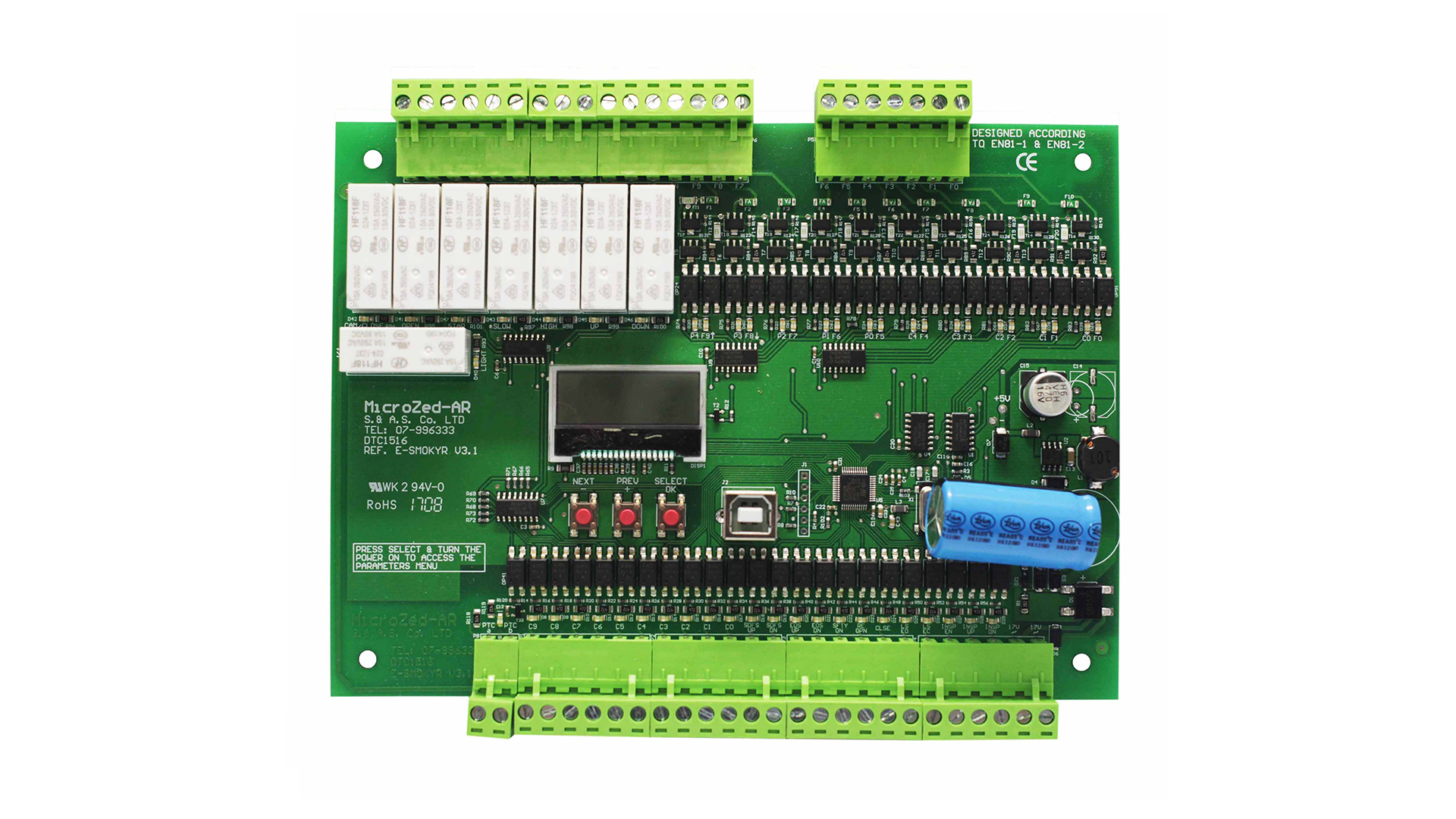 ELEVATOR CONTROLLER 10 STOPS APB WITH RELAYS MICROZED AR V3.1